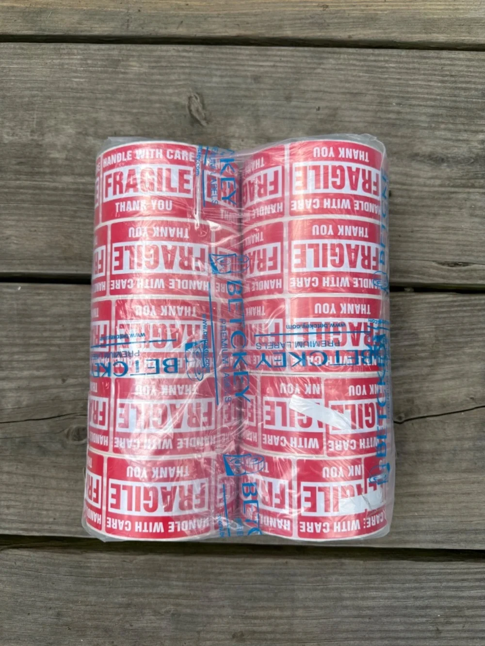 10 Rolls/5000 Labels, Handle with Care Fragile, Red Warning Shipping Label 2”x3”